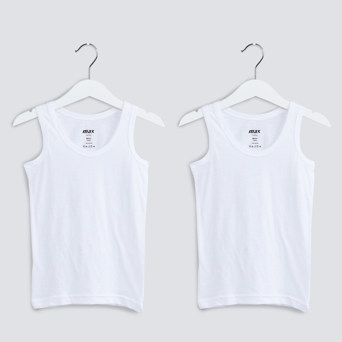 MAX Solid Vests - Set of 2 Pairs.