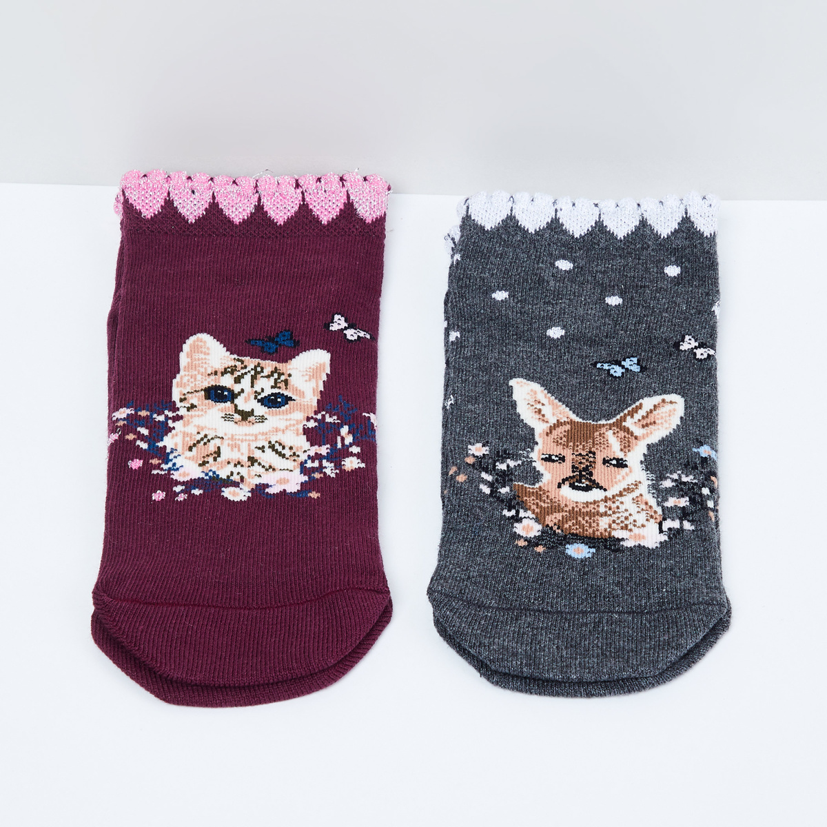 MAX Patterned Knit Socks - Pack of 2 Pcs.