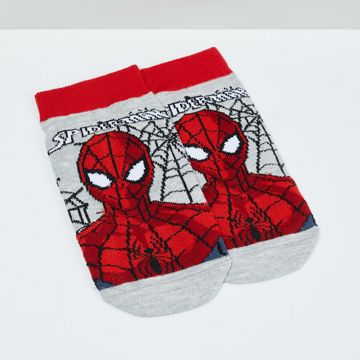MAX Spiderman Pattern Knit Socks