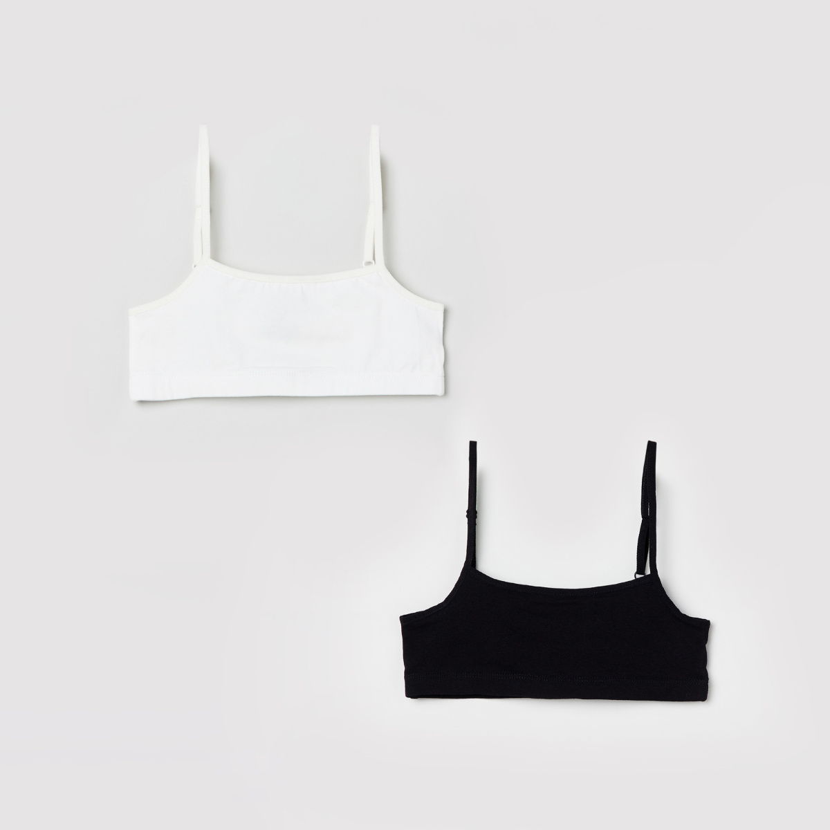 MAX Solid Cropped Camisoles - Pack of 2 Pcs.