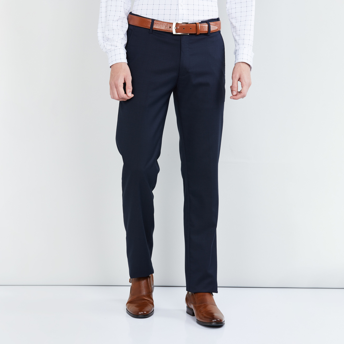 MAX Solid Slim Fit Trousers