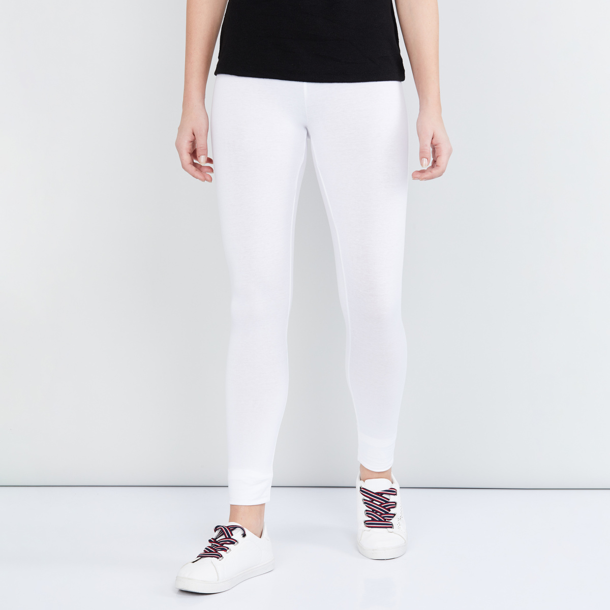 Shop Ankle Length Leggings with Cutouts Online | Max Qatar