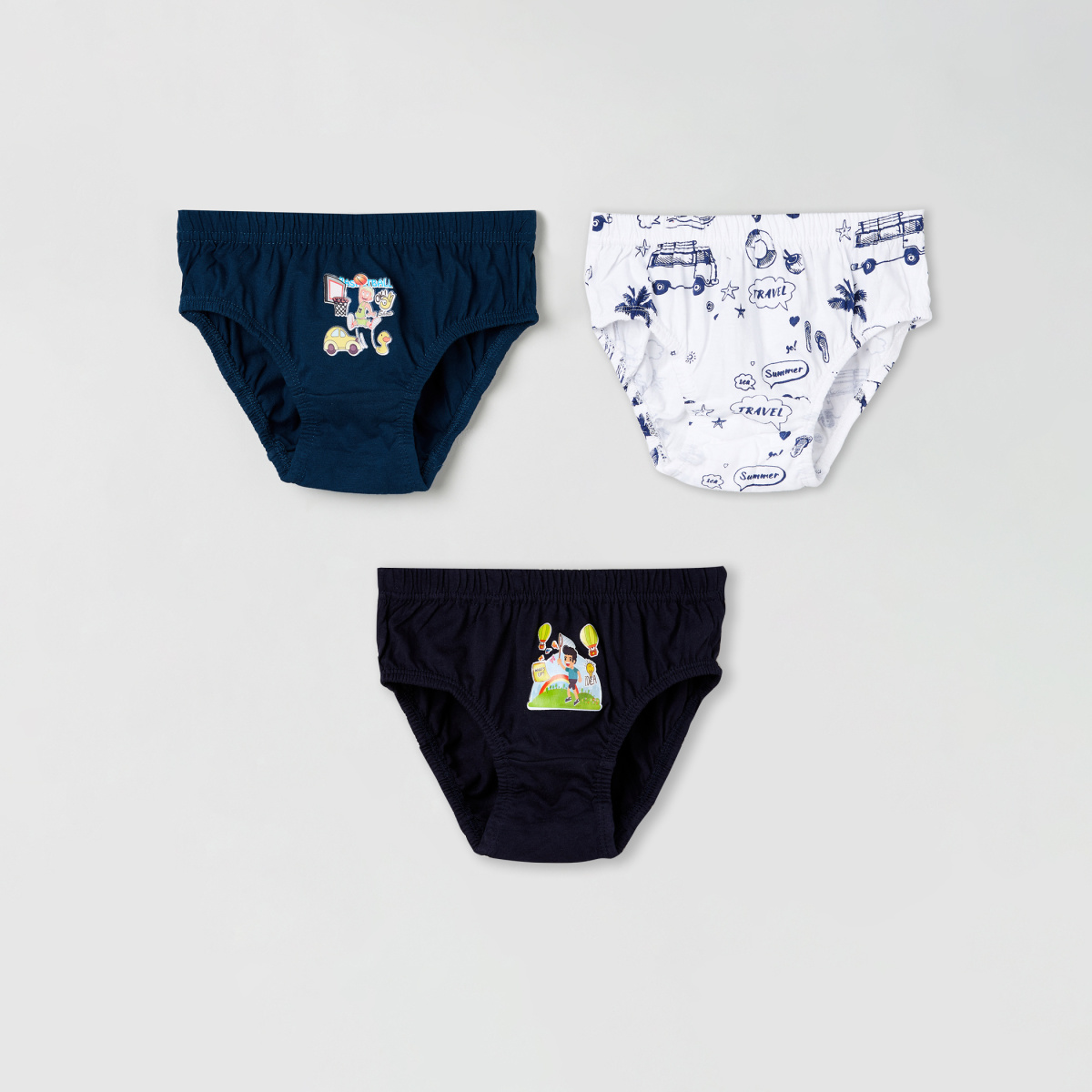 MAX Printed Assorted Briefs- Pack of 3