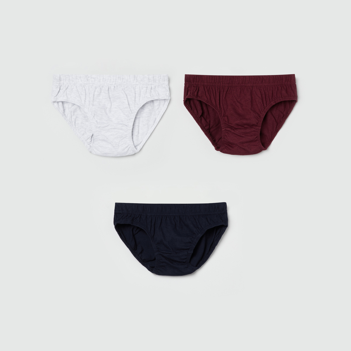 MAX Solid Knitted Briefs - Pack of 3