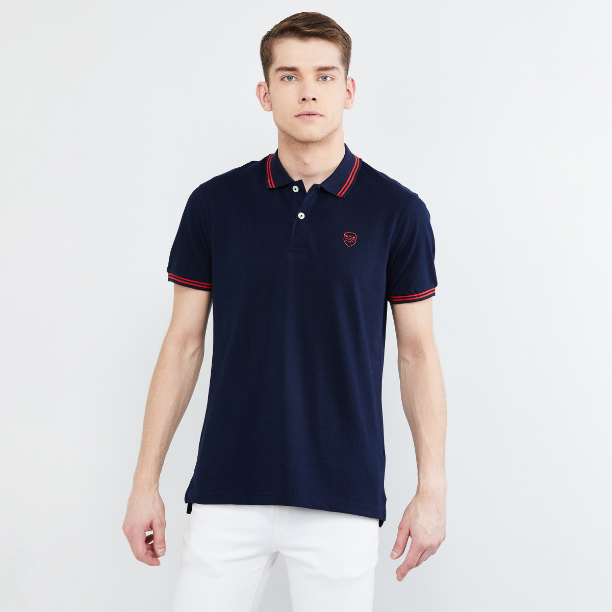 MAX Solid Polo Slim Fit T-shirt