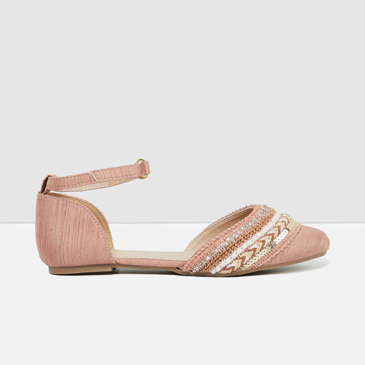 MAX Embellished d'Orsays with Ankle Straps