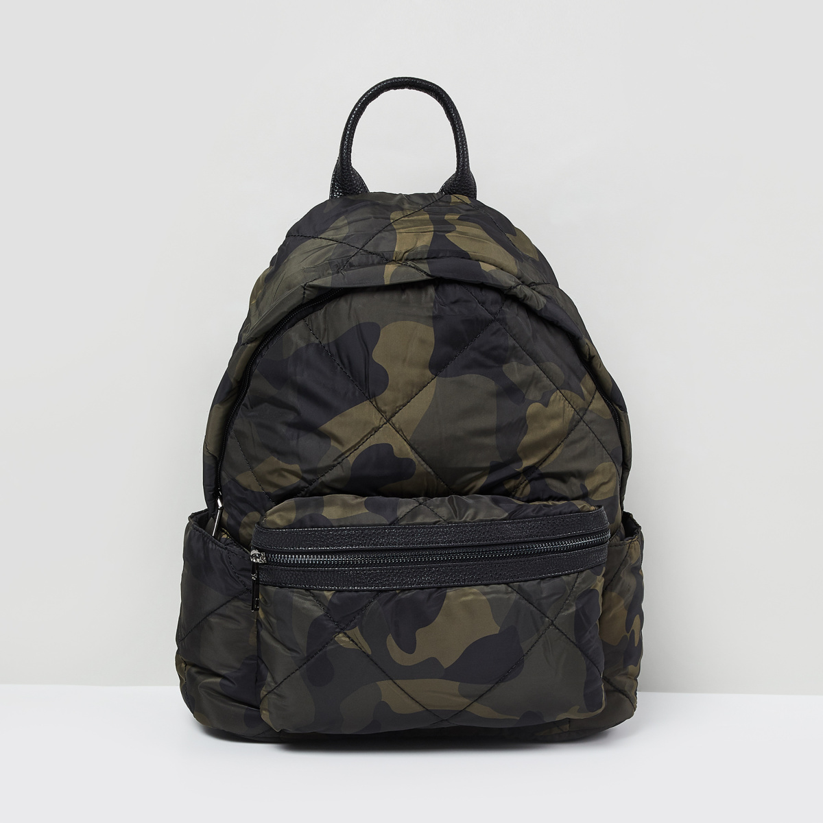 MAX Camouflage Print Quilted Backpack