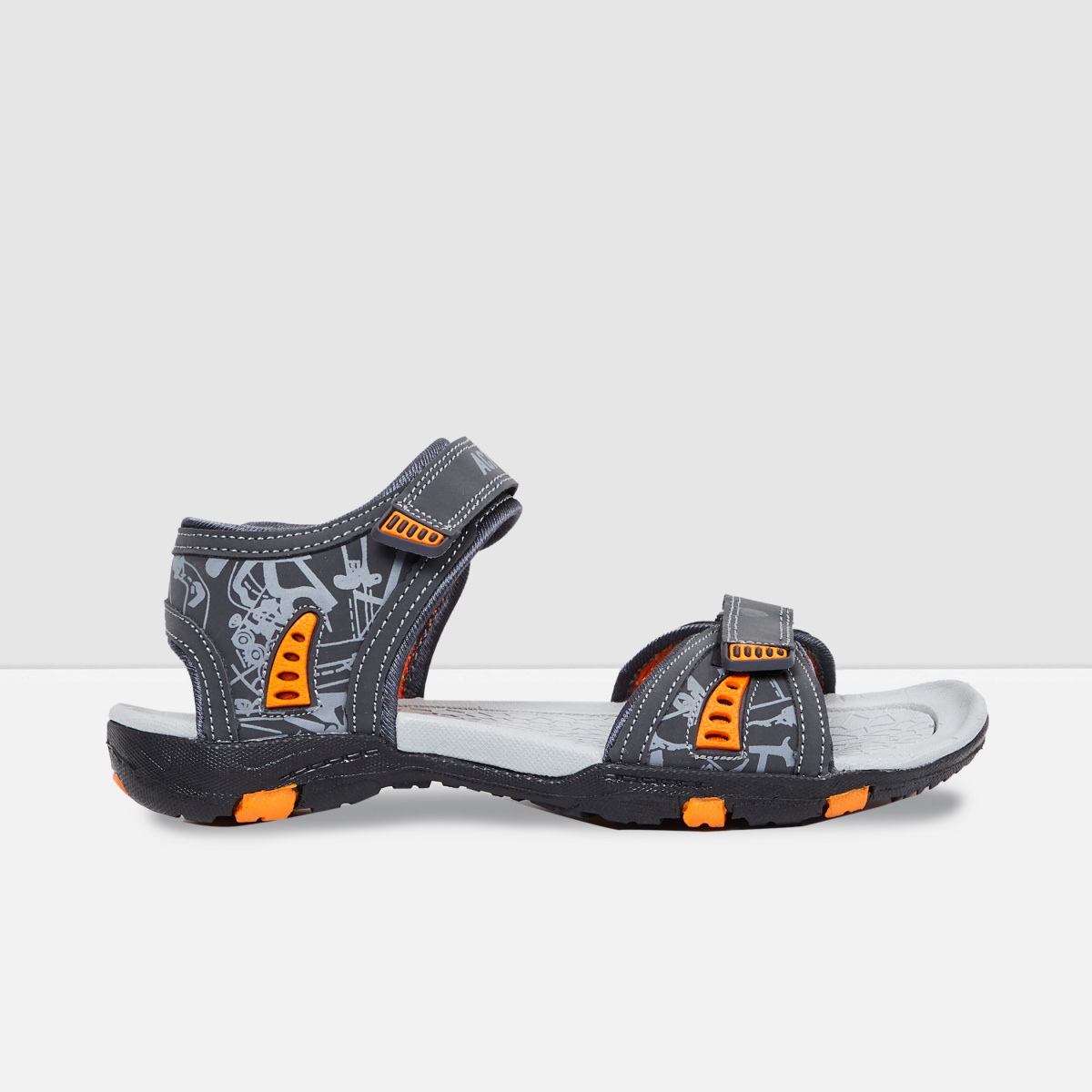MAX Printed Floater Sandals with Velcro Closure