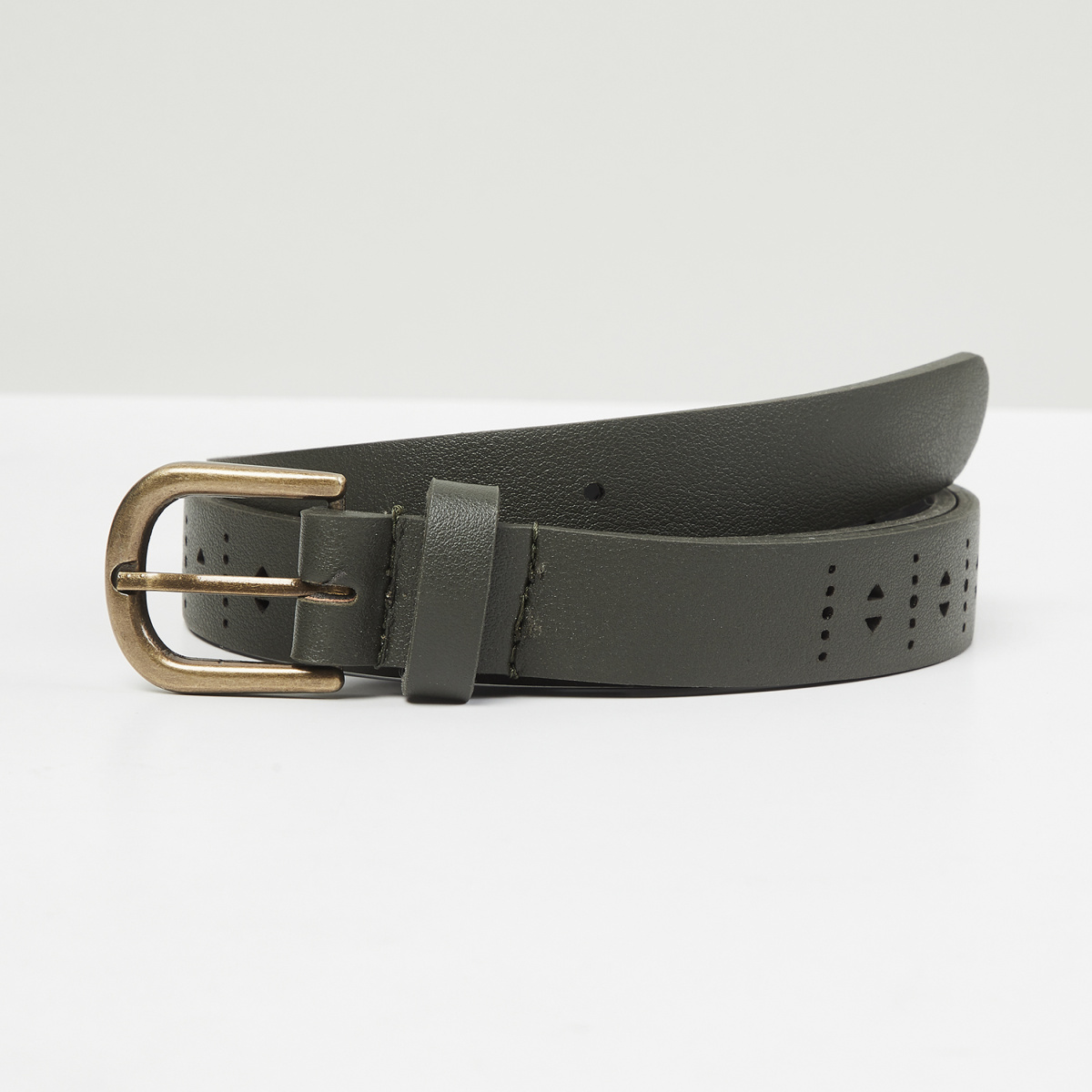 MAX Solid Slim Belt with Laser Cutouts