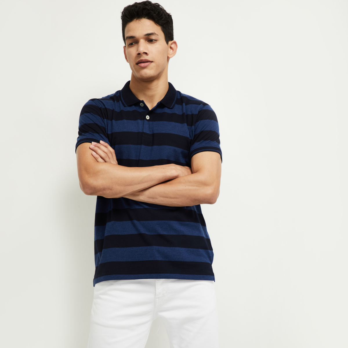 MAX Striped Short Sleeves Polo T-shirt