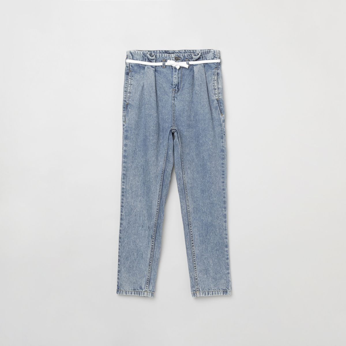 MAX Stonewashed Jeans with Belt