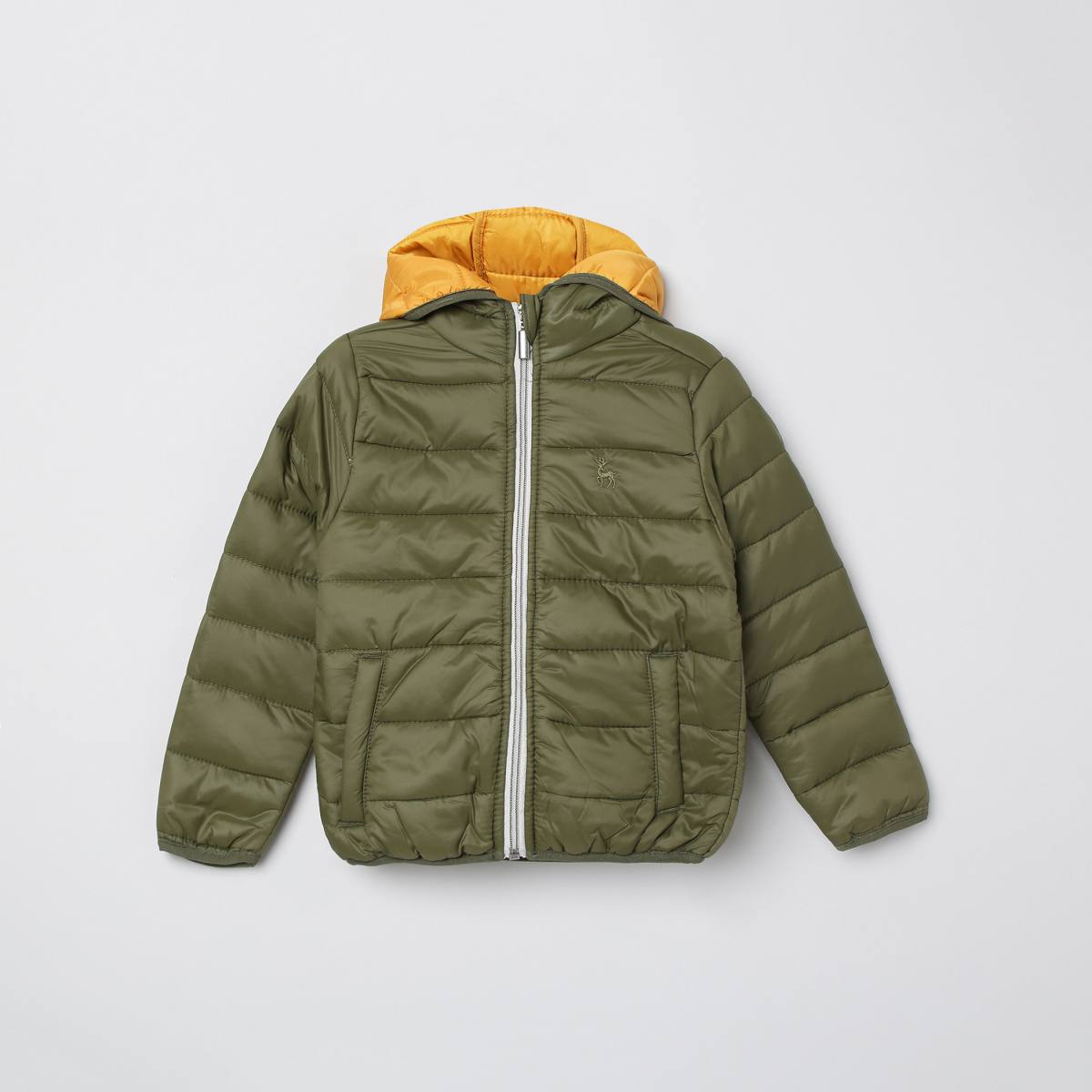 MAX Solid Padded Bomber Jacket with Protective Cover