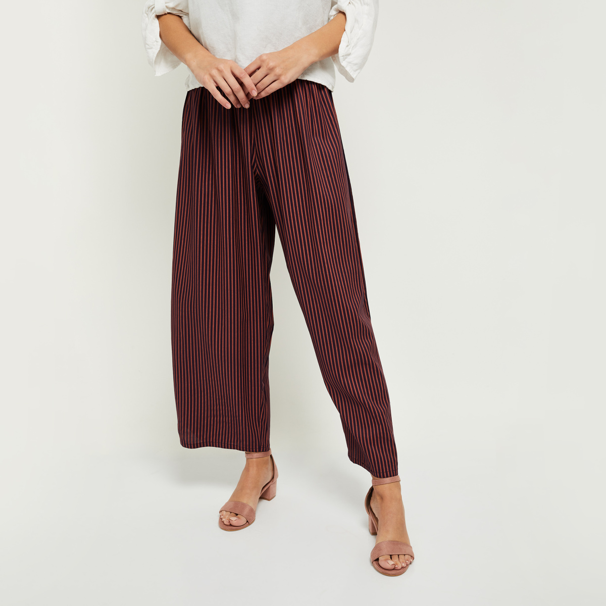 Femme Sequel Palazzo  Buy Femme Sequel Palm Palazzo Pants Tan Brown  Online  Nykaa Fashion
