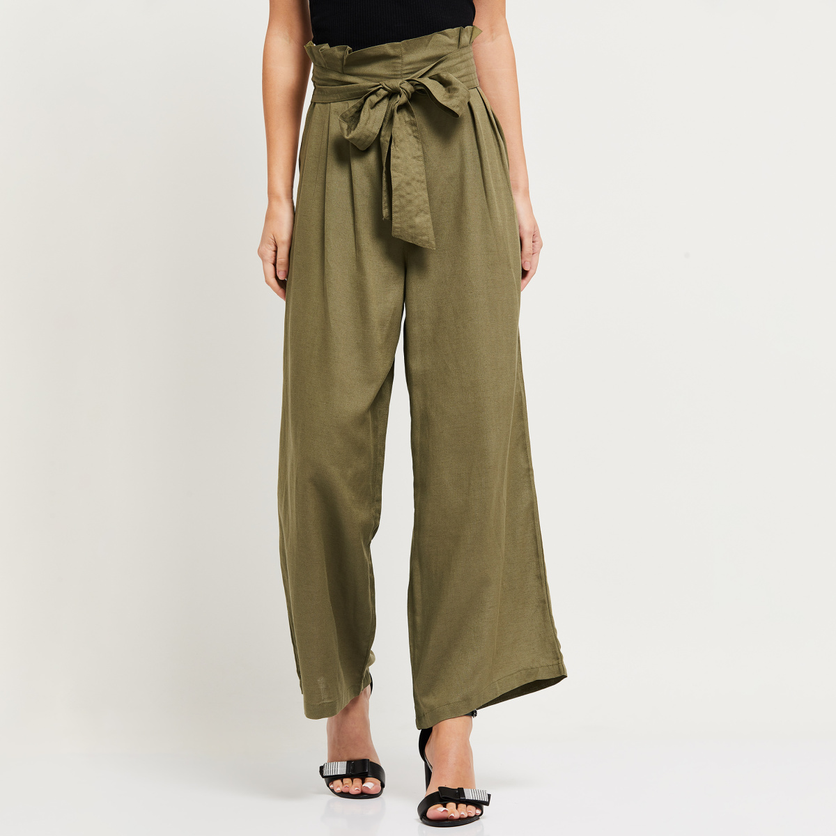Add a Chic Edge to Your Wardrobe with Our Leather Pants with Tie Up Belt