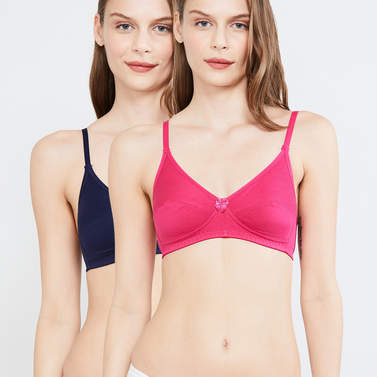 MAX Solid Non-Padded Bra - Set of 2 Pcs