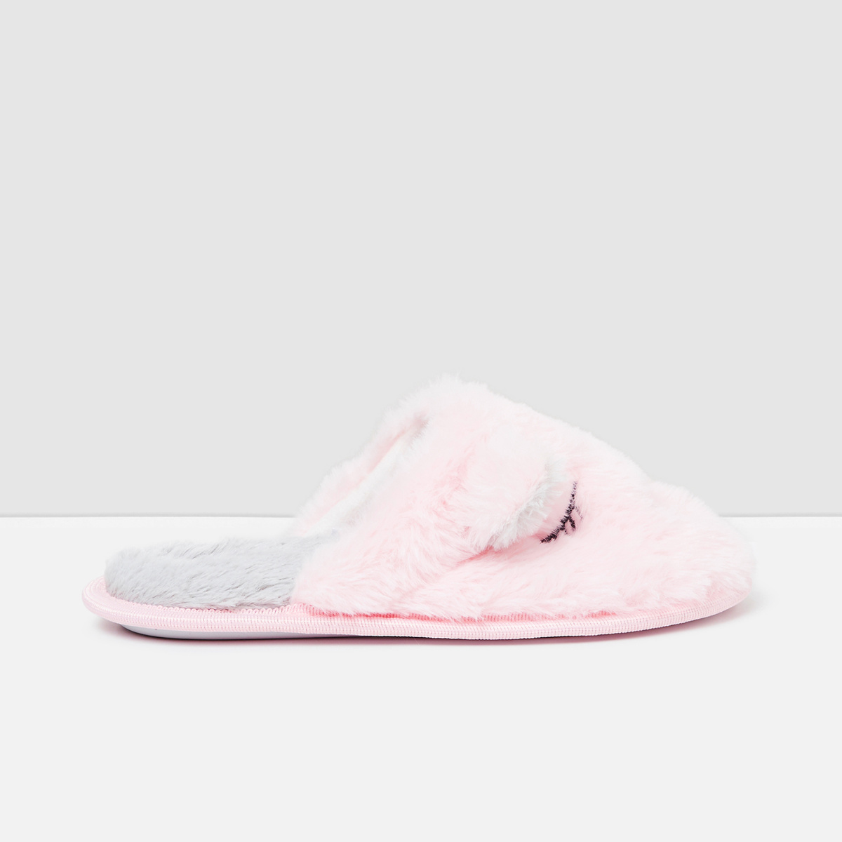 MAX Appliqued Fuzzy Bedroom Slippers