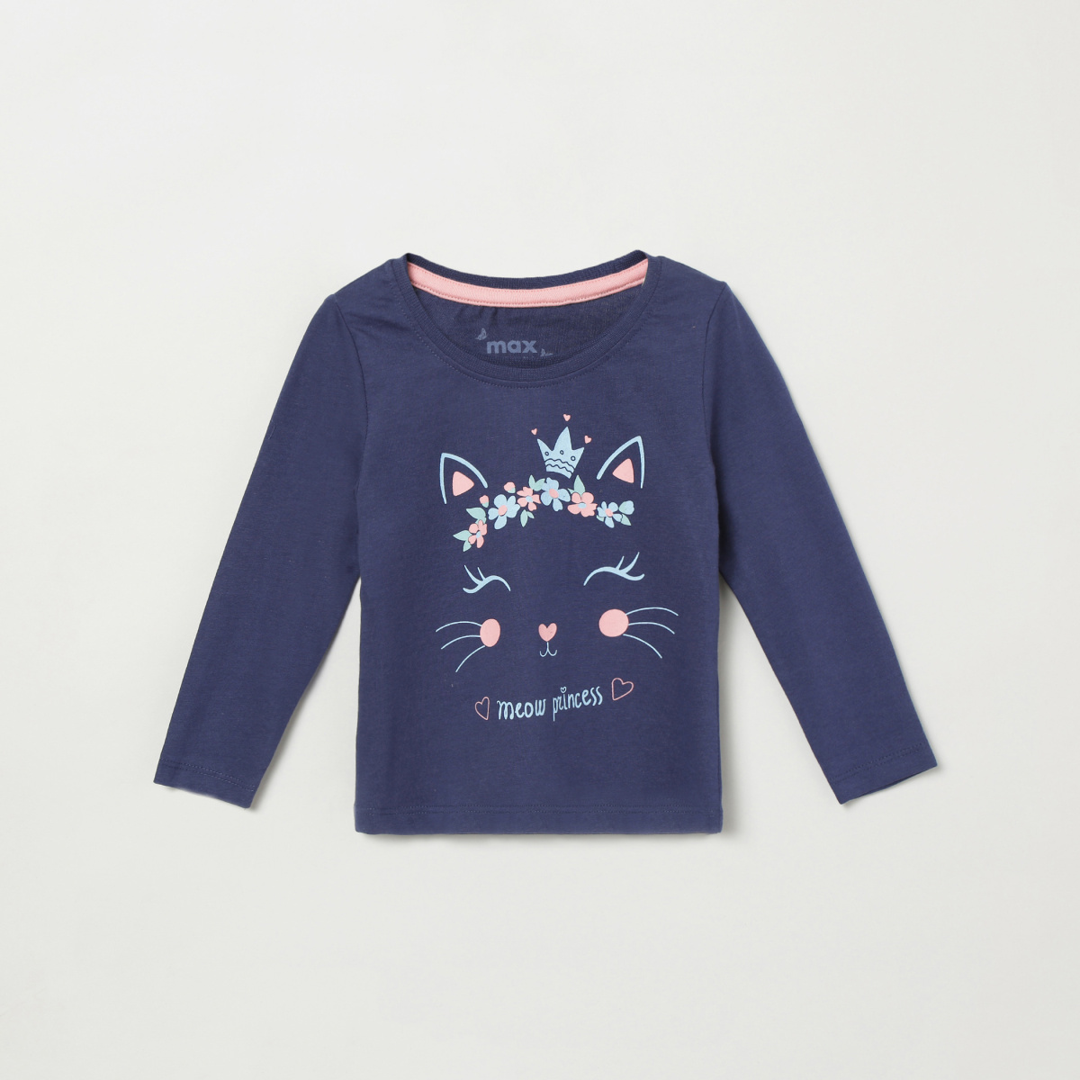 MAX Graphic Print T-shirt with Long Sleeves