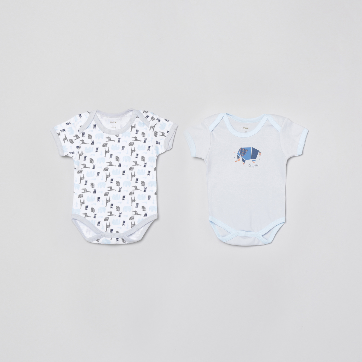 MAX Printed Knitted Bodysuit - Set of 2