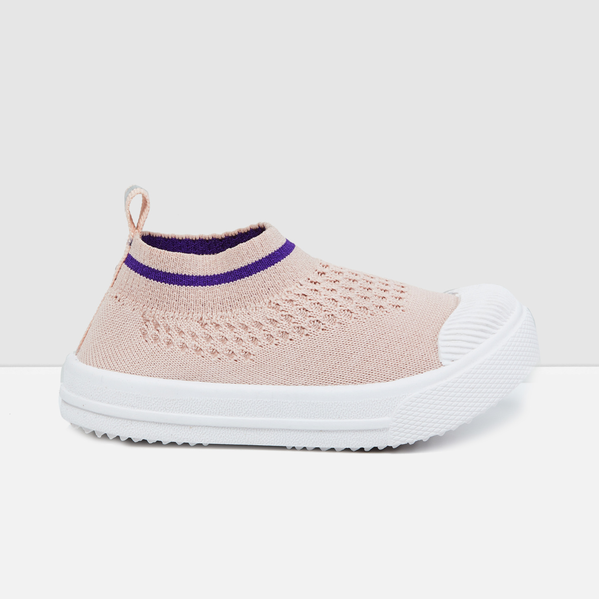 MAX Textured Sock-Knit Slip-On Shoes