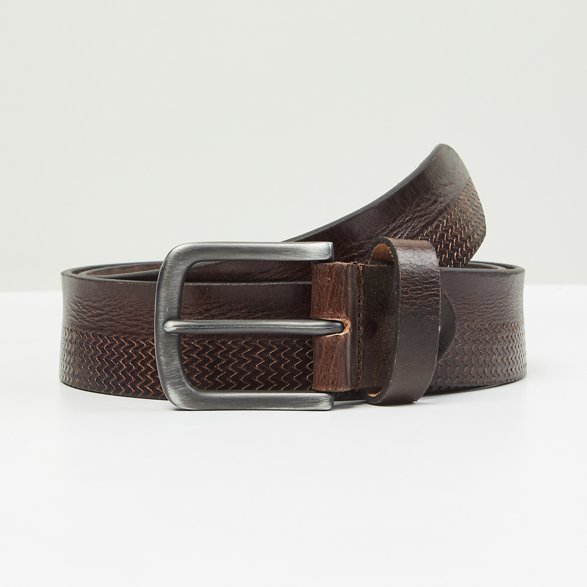 MAX Reptilian Pattern Genuine Leather Casual Belt