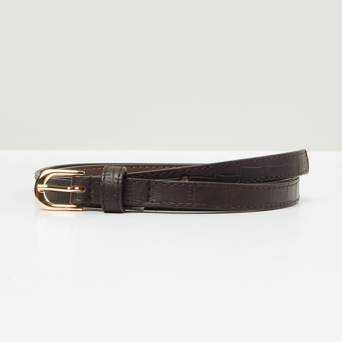 MAX Genuine Leather Textured Casual Belt