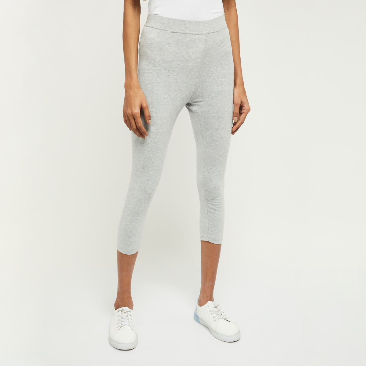 MAX Solid Knitted Ankle-Length Leggings, Max, Begur