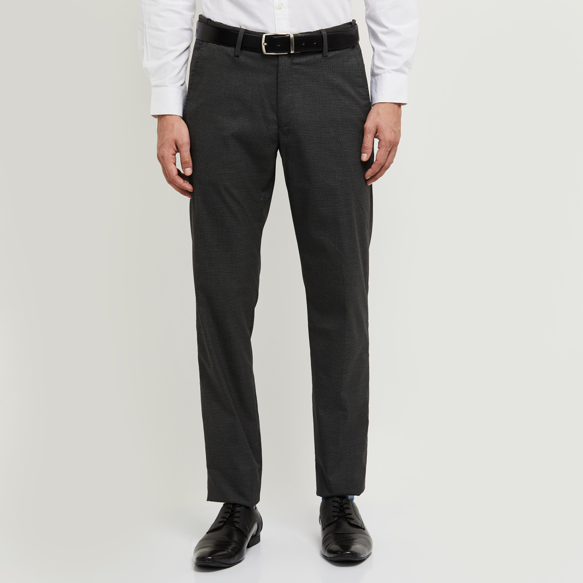MAX Textured Slim Fit Formal Trousers
