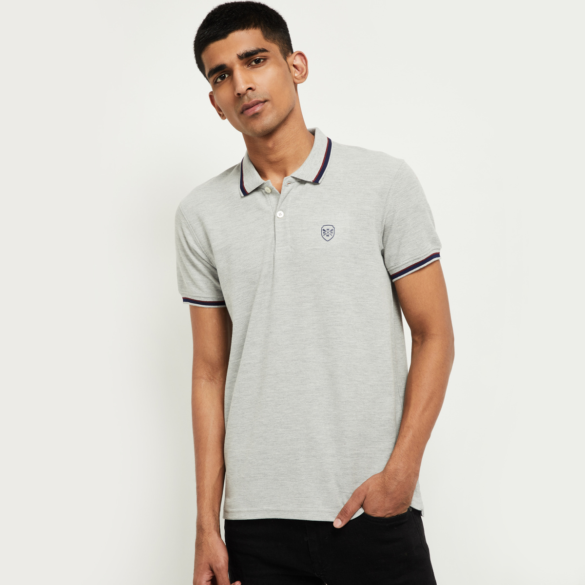 MAX Solid Slim Fit Polo T-shirt