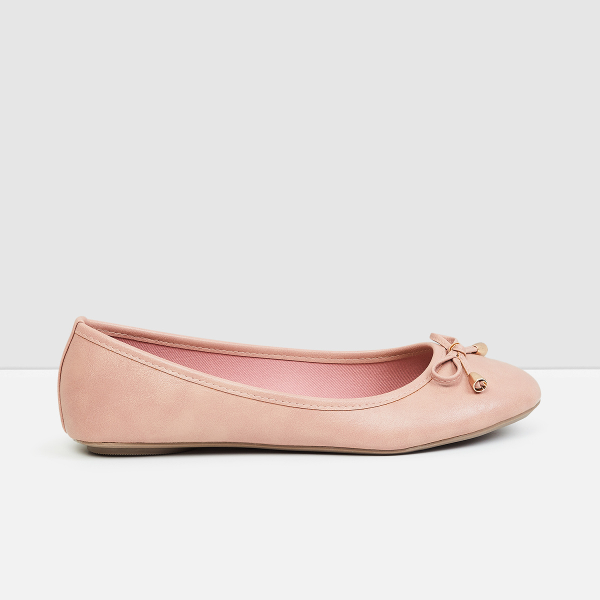MAX Solid Bow Detail Ballerinas