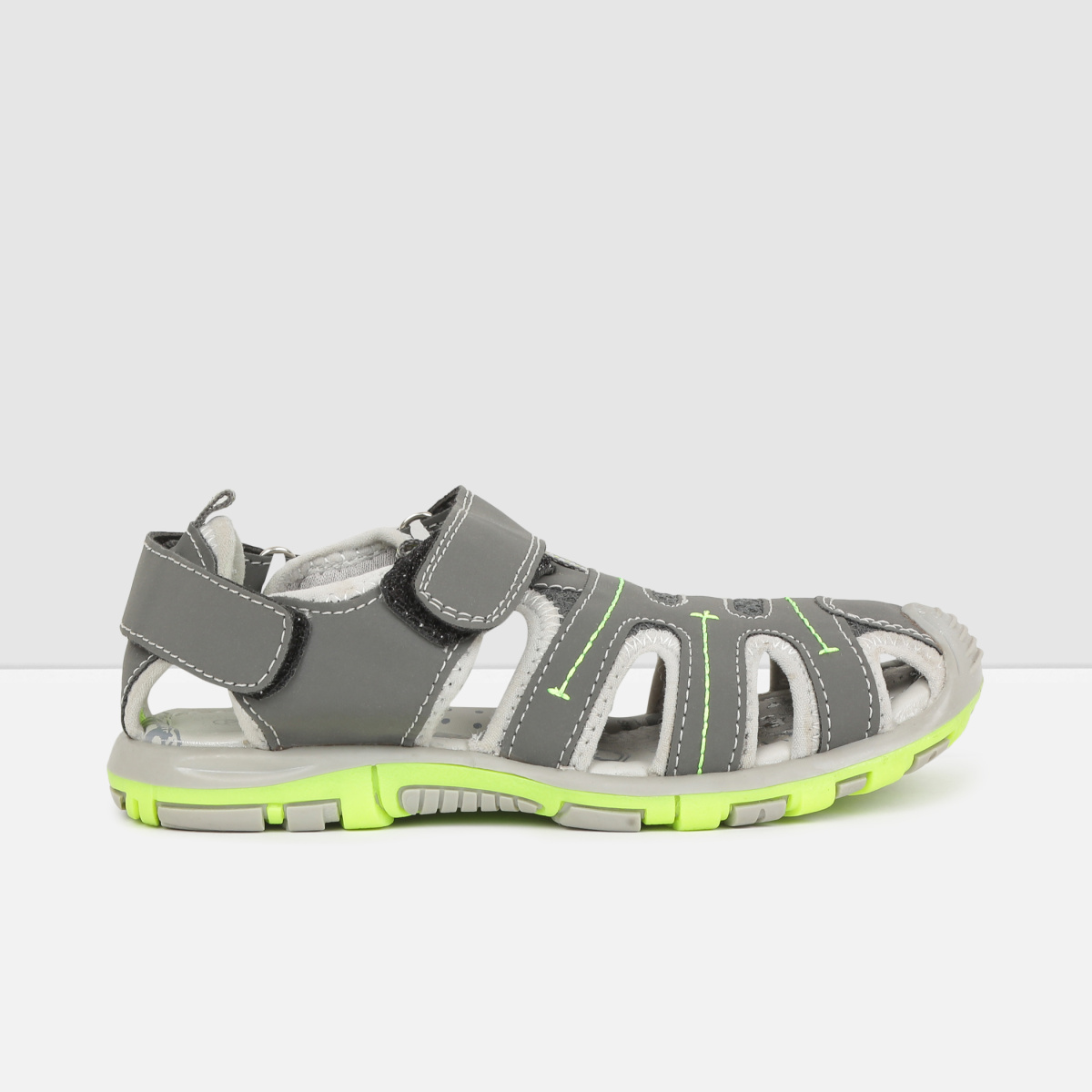 MAX Textured Sandals with Hook and Loop Closure