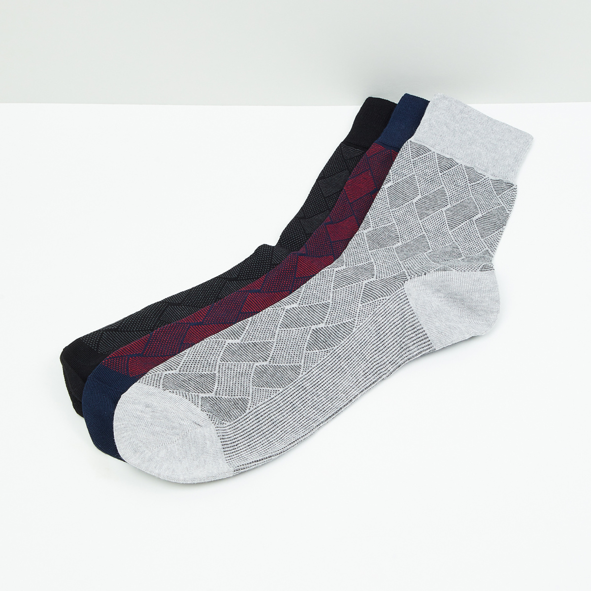 MAX Jacquard Pattern Socks- Set of 3