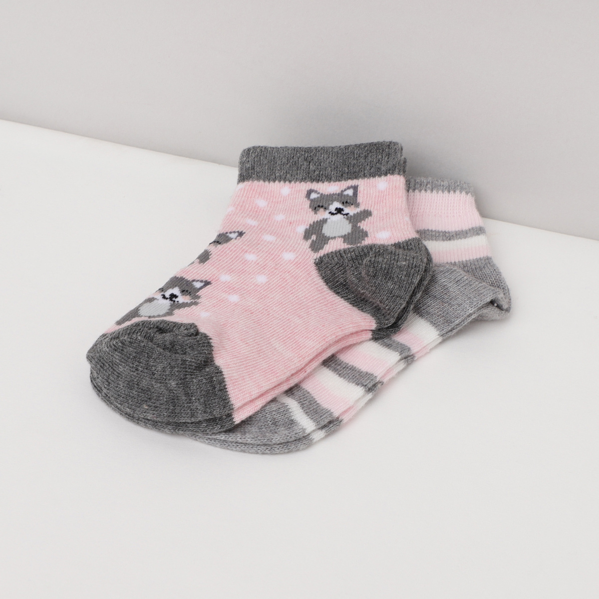 MAX Patterned Ankle-Length Socks - Set of 2