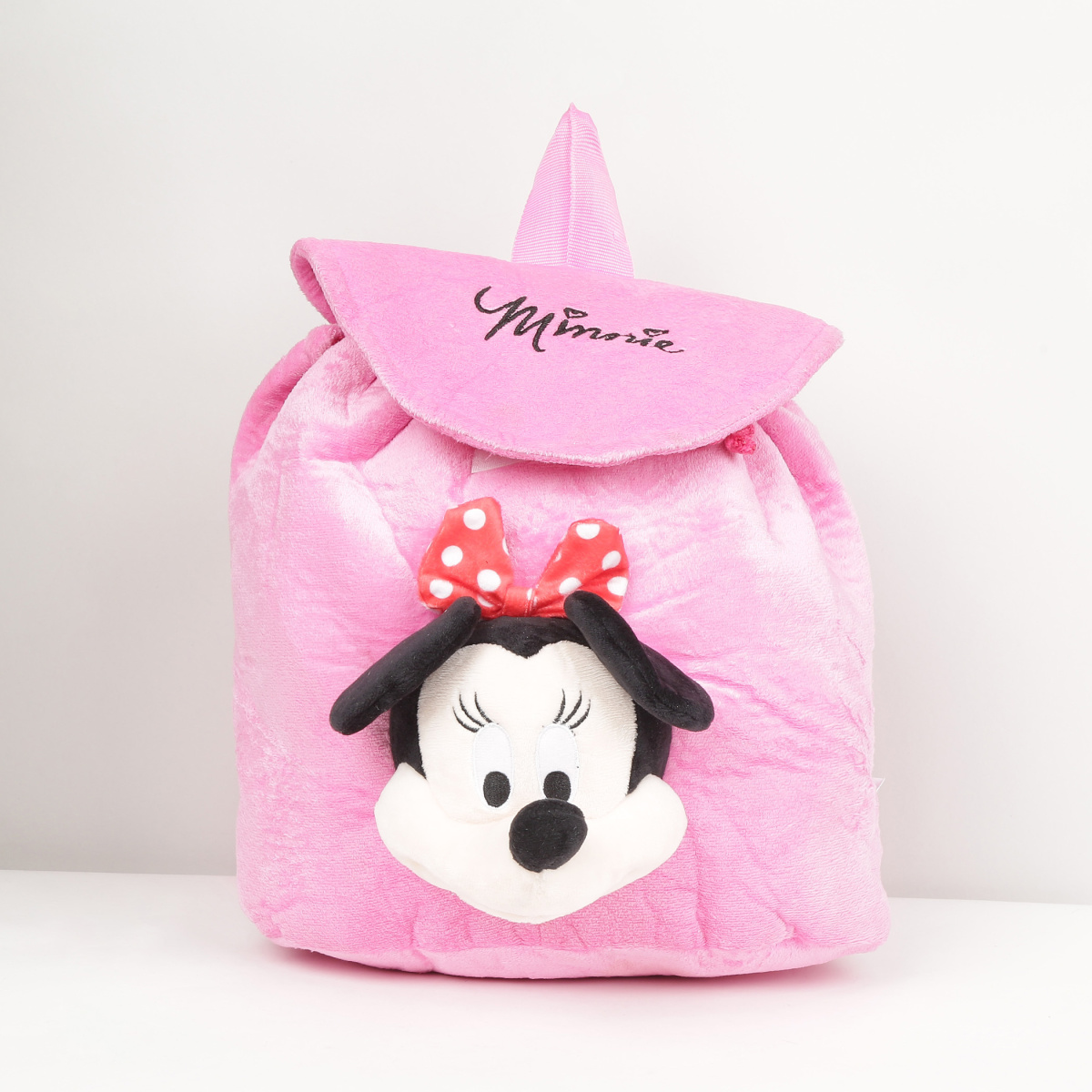 MAX Solid Backpack with Mickey Mouse Applique