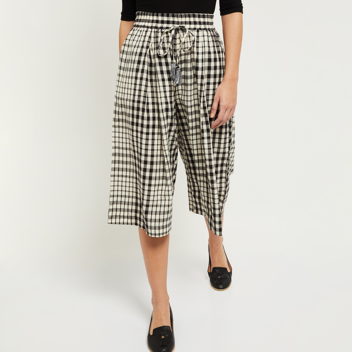 MAX Checked Elasticated Culottes