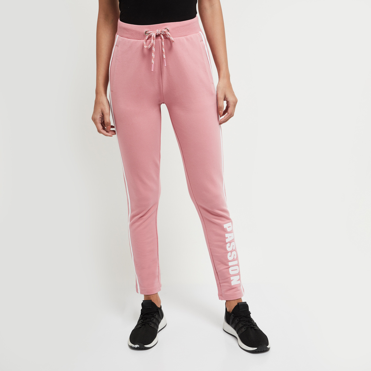 Solid Slim Fit Track Pants with Zip Pocket