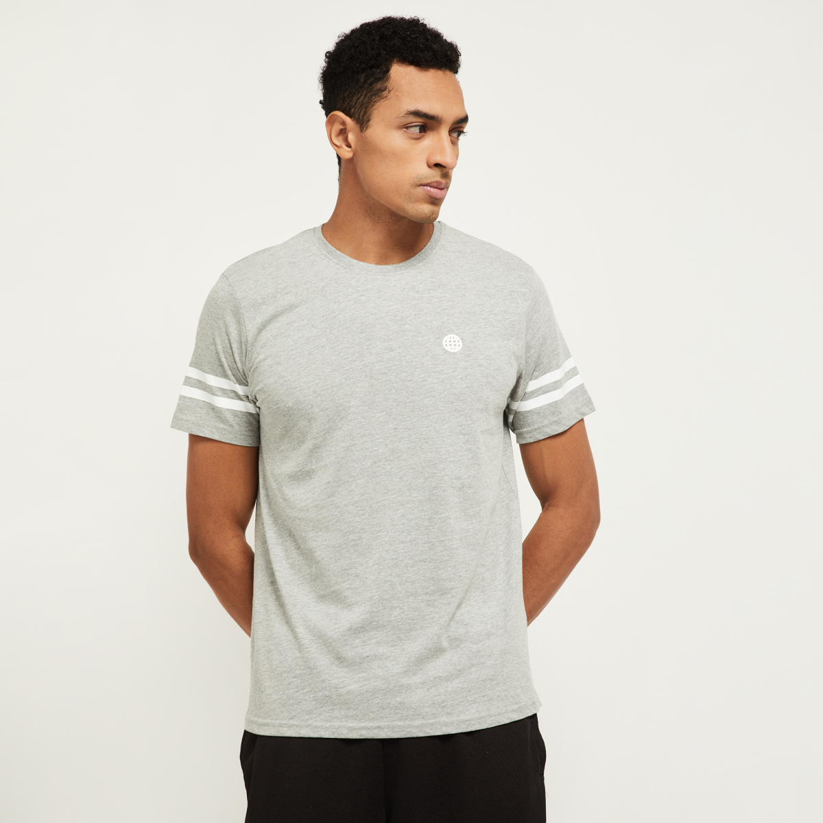 MAX Textured Slim-Fit Crew Neck T-shirt