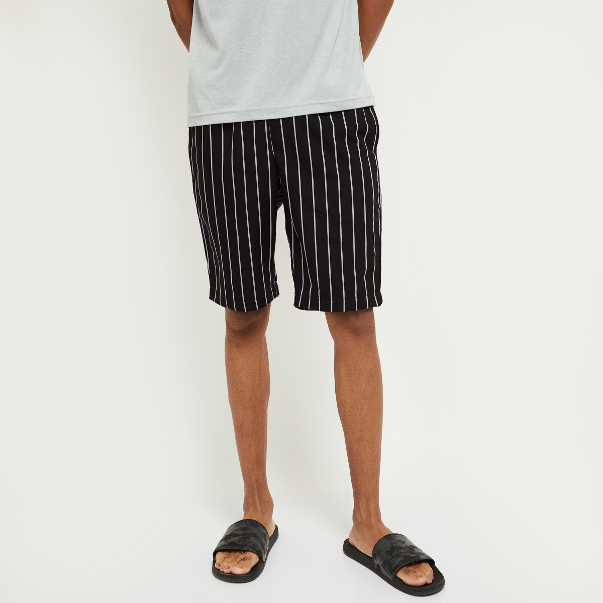 MAX Striped Woven Lounge Shorts