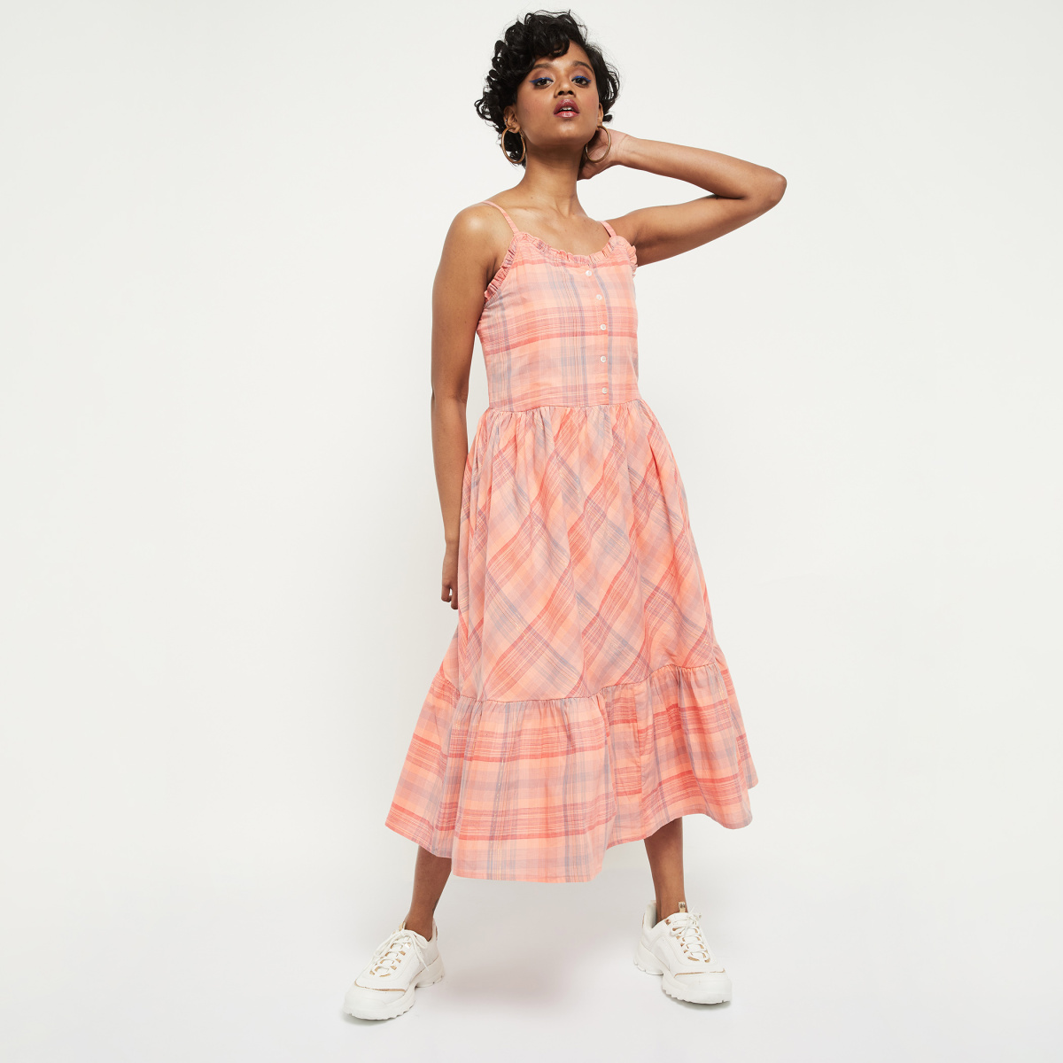 Sleeveless Exposed Seam Rib Knit Midi Dress – Movint New York