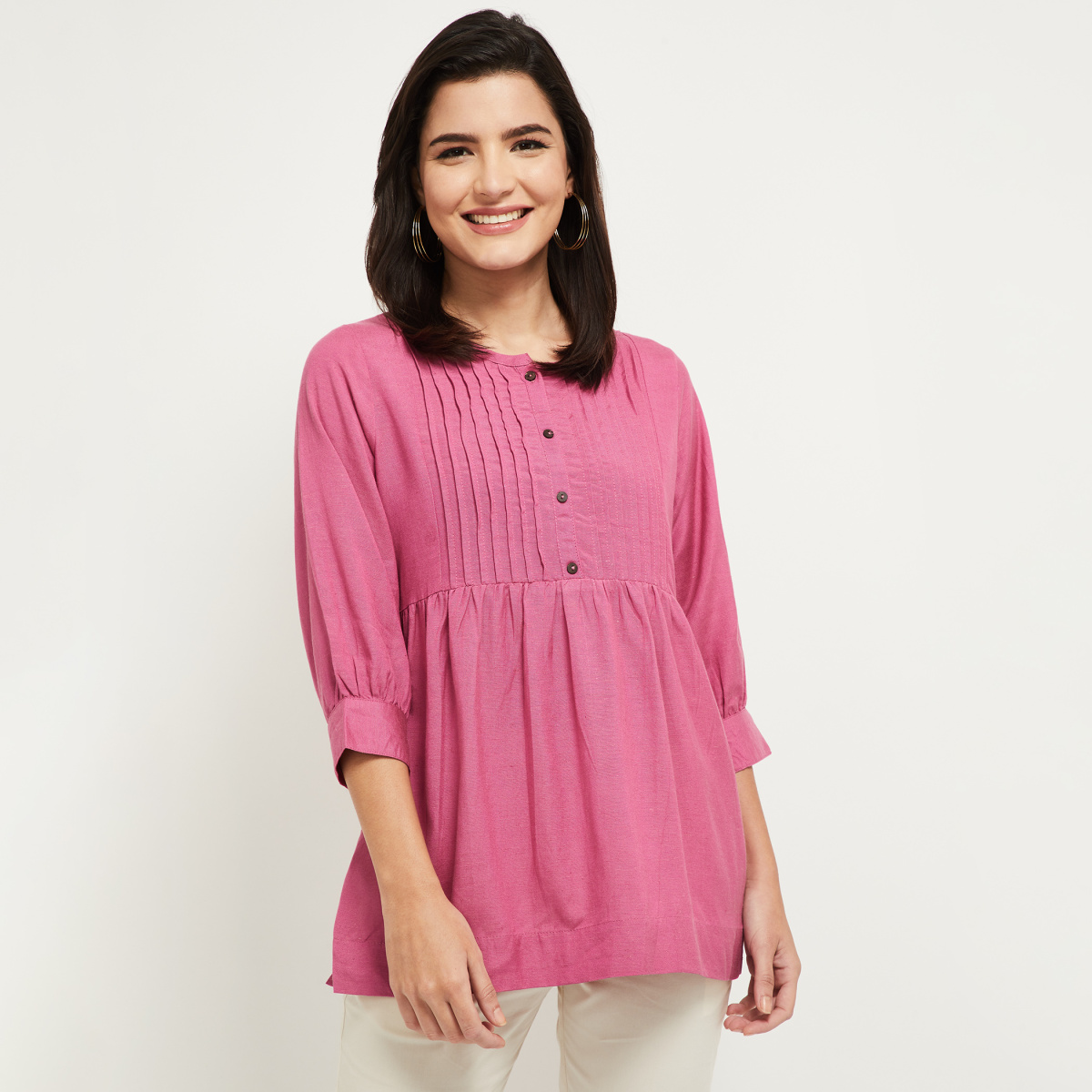 Buy Pink Kurtis & Tunics for Women by MAX Online | Ajio.com
