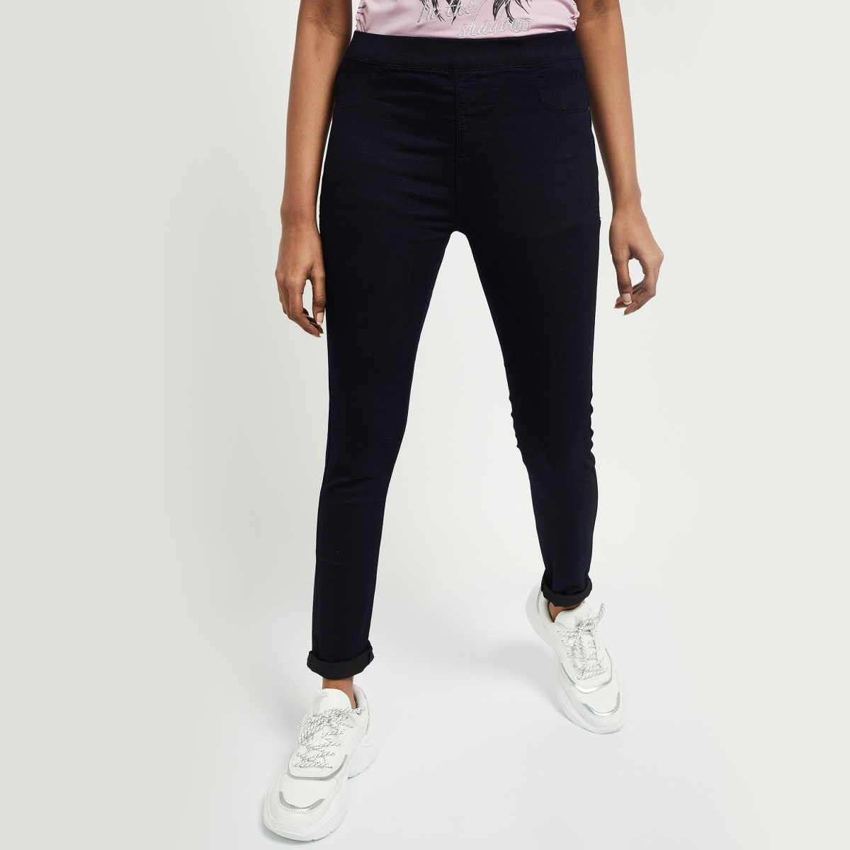MAX Solid Skinny Fit Jeggings