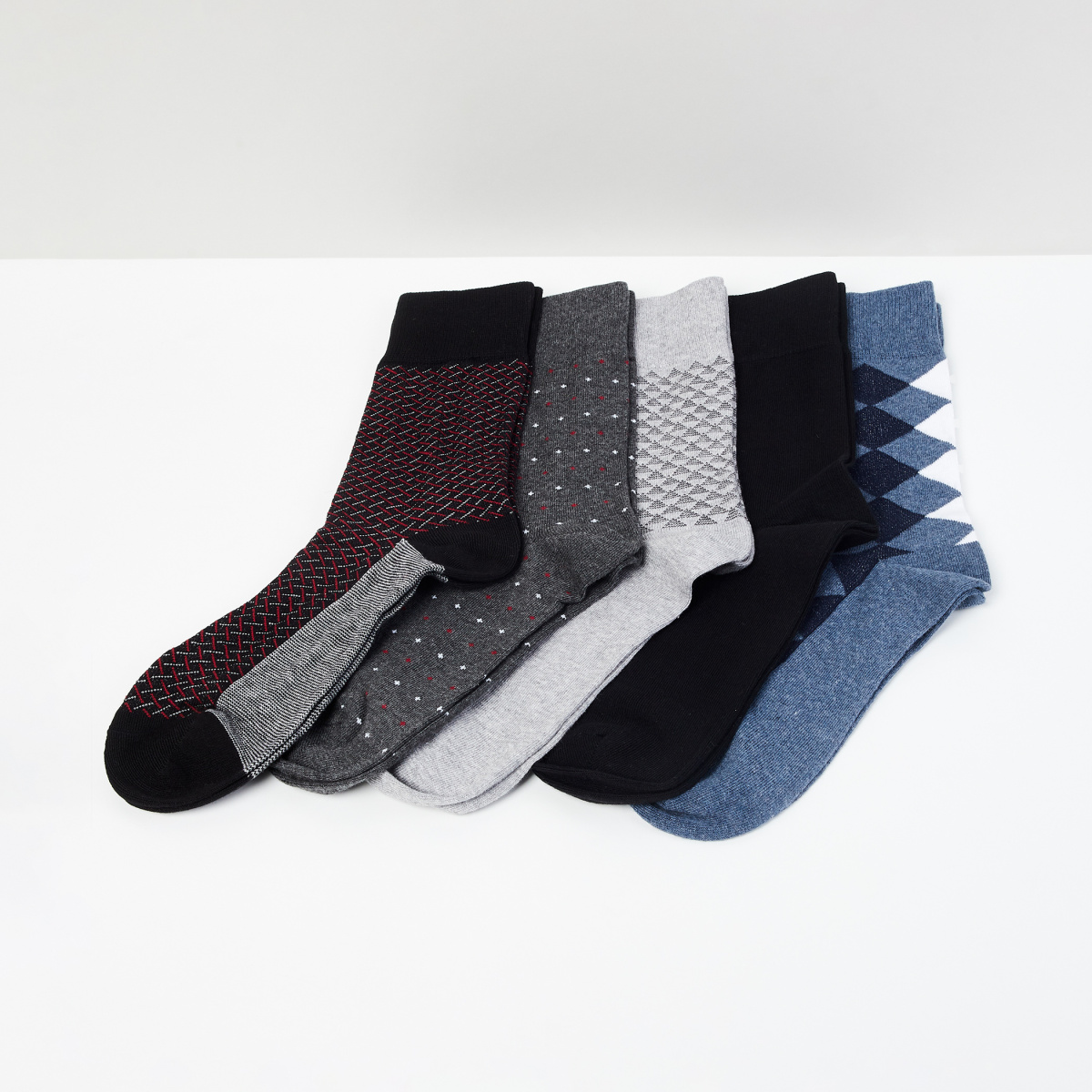 MAX Jacquard Patterned Socks- Set of 5