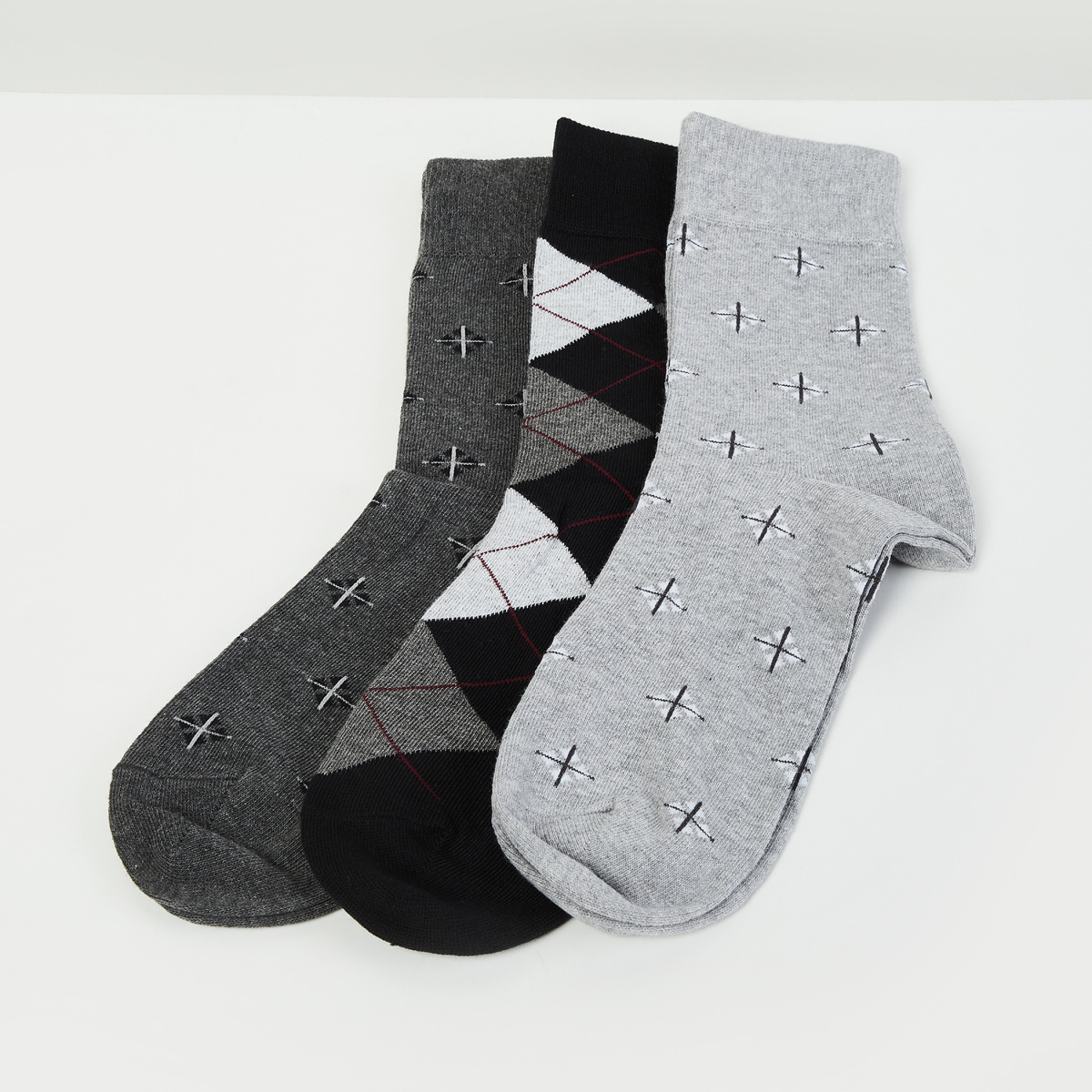 MAX Woven Design Sock- Set of 3