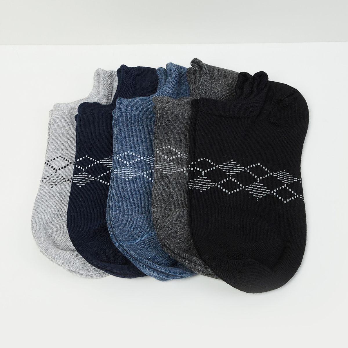 MAX Woven Design Socks- Set of 5