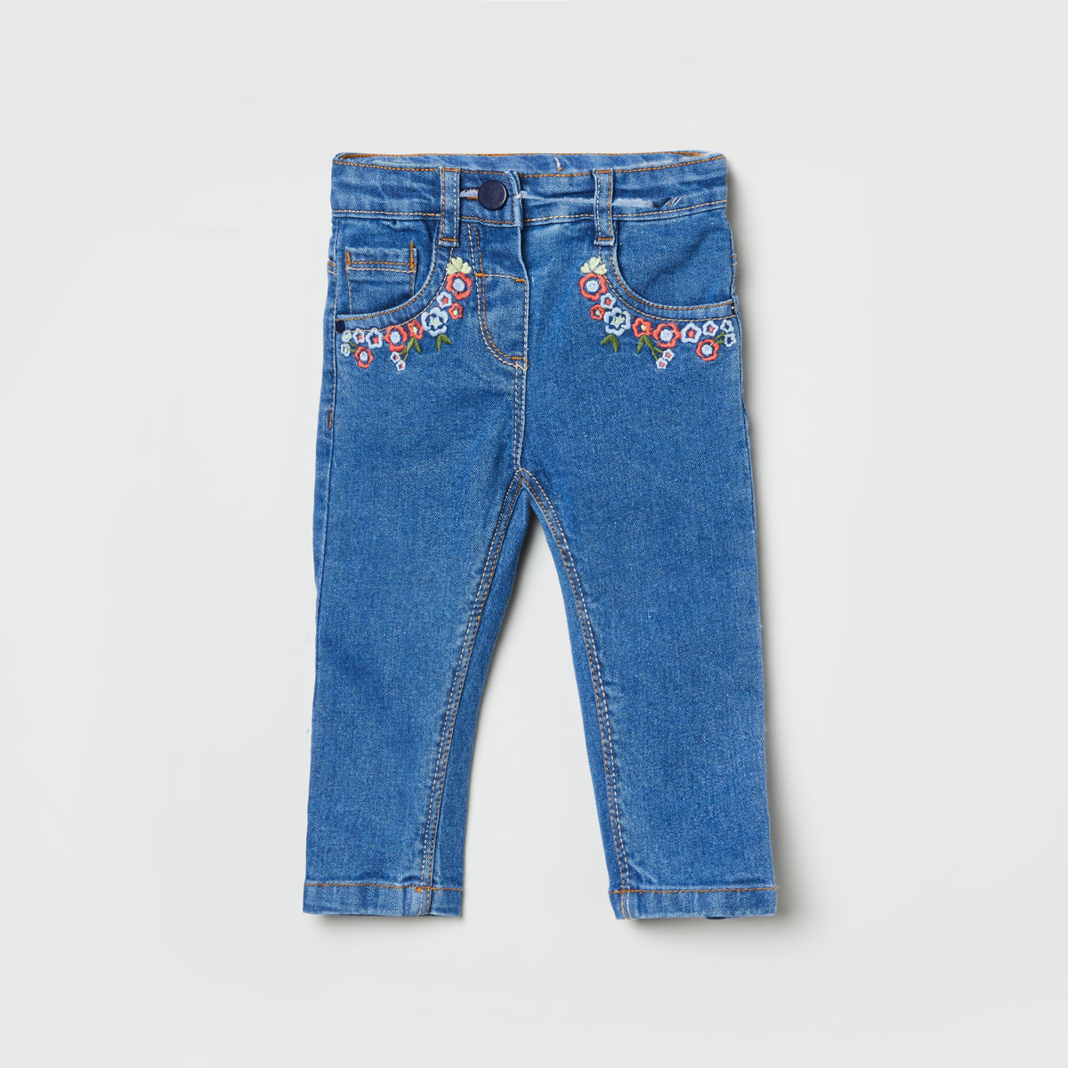MAX Floral Embroidered Slim Fit Jeans