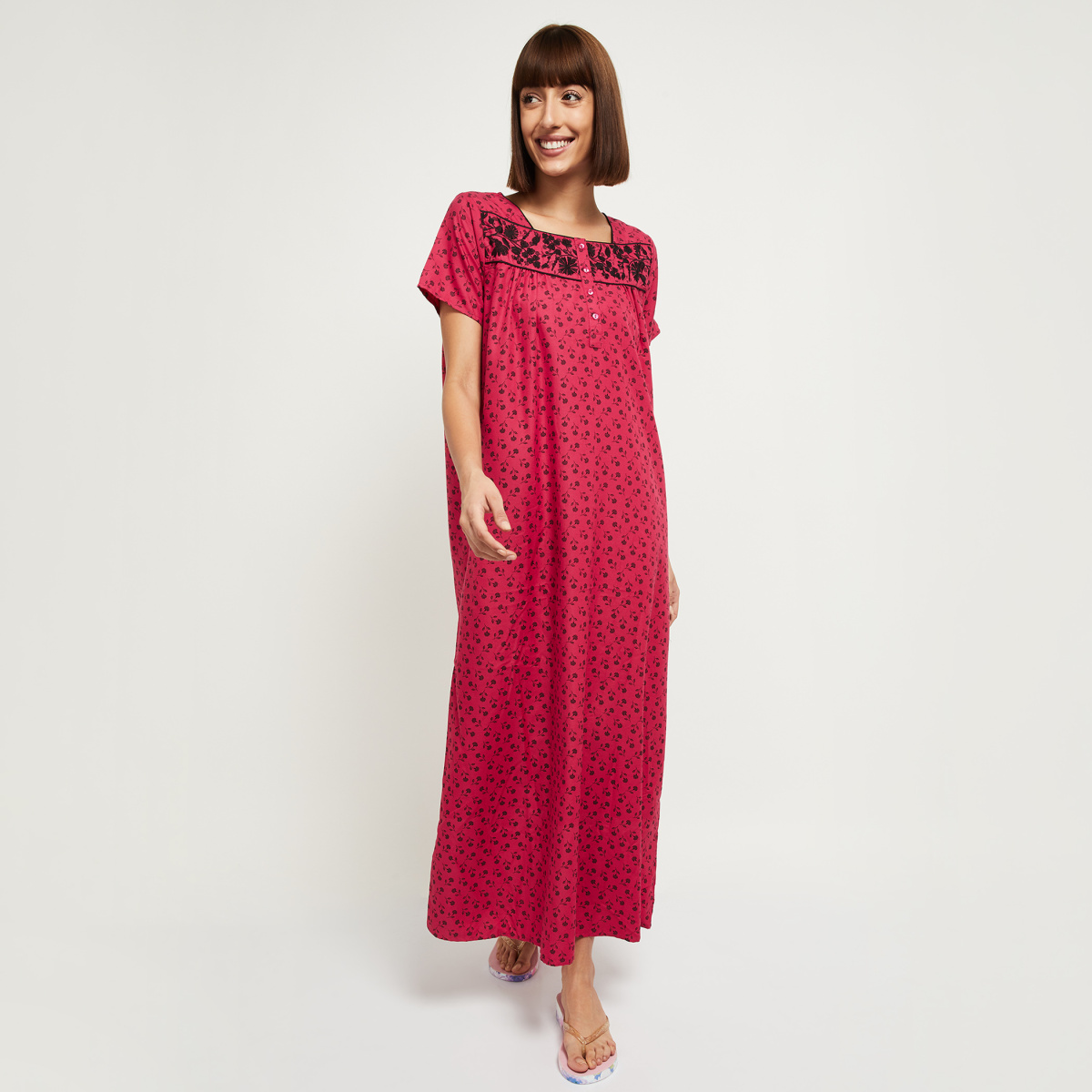 Purple Max Print Soho Printed Nightgown, Stitched at Rs 195/piece in  Ahmedabad