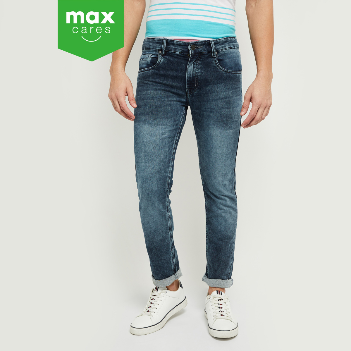 MAX Stonewashed Skinny Fit Jeans