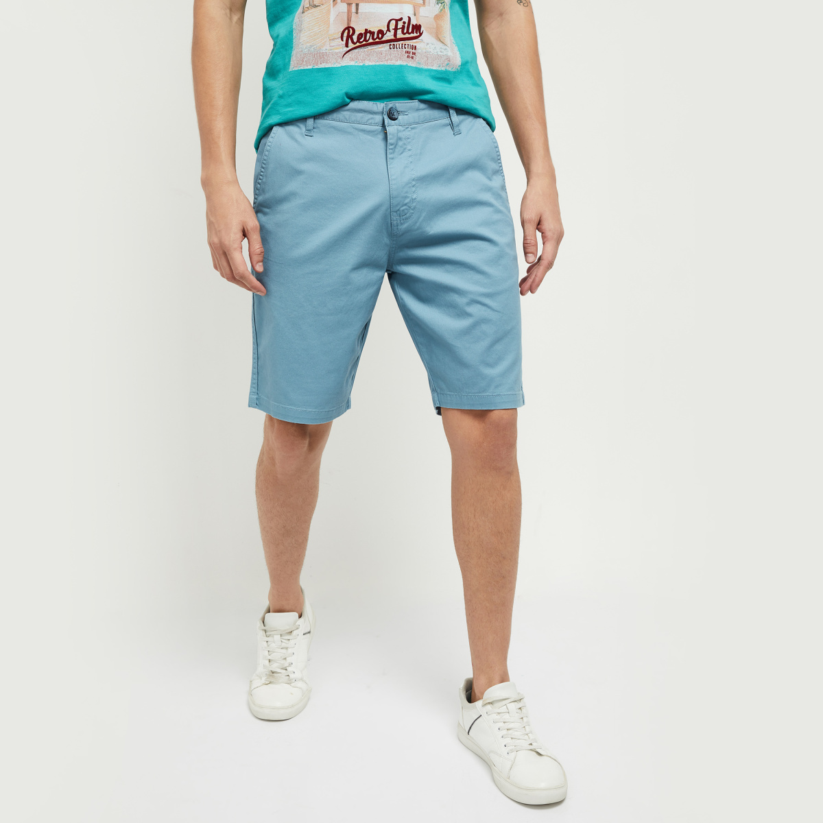MAX Solid Casual Stretch Shorts