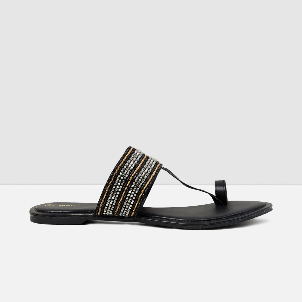 MAX Embellished Slip-On Flat Sandals