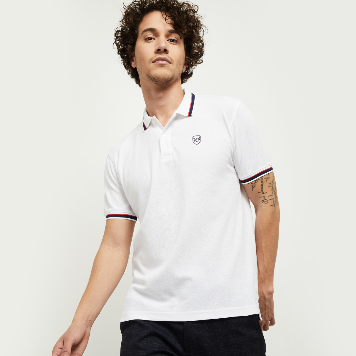 MAX Textured Slim Fit Polo T-shirt