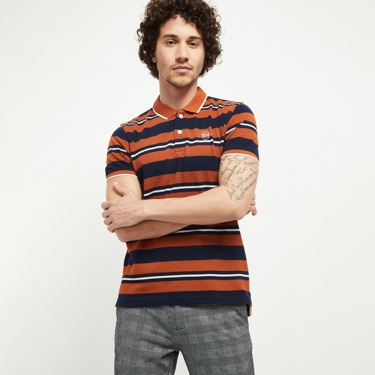 MAX Striped Slim Fit Polo T-shirt